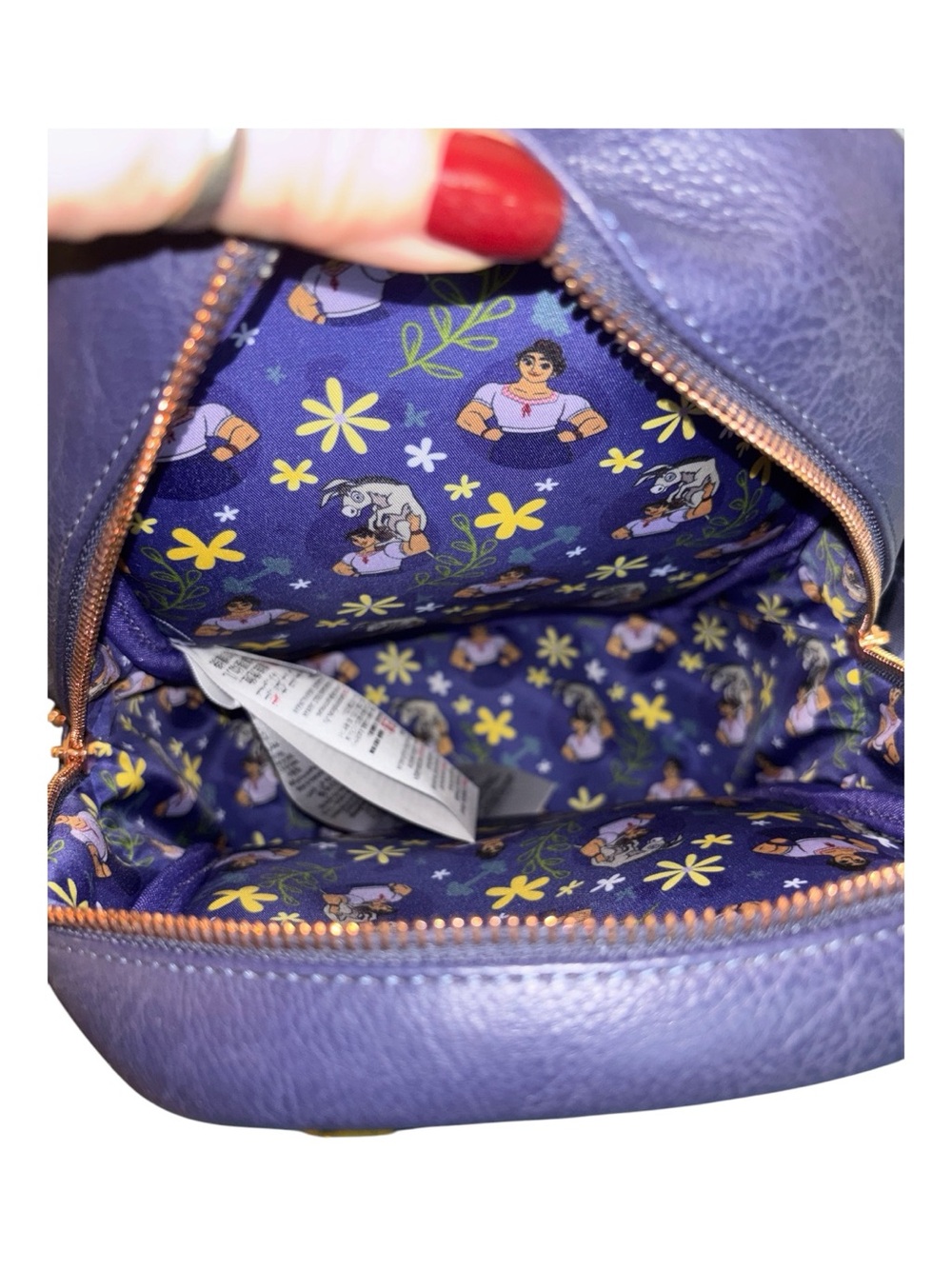 Loungefly Black Floral Disney Parks Mini Backpack - Picture 6 of 6